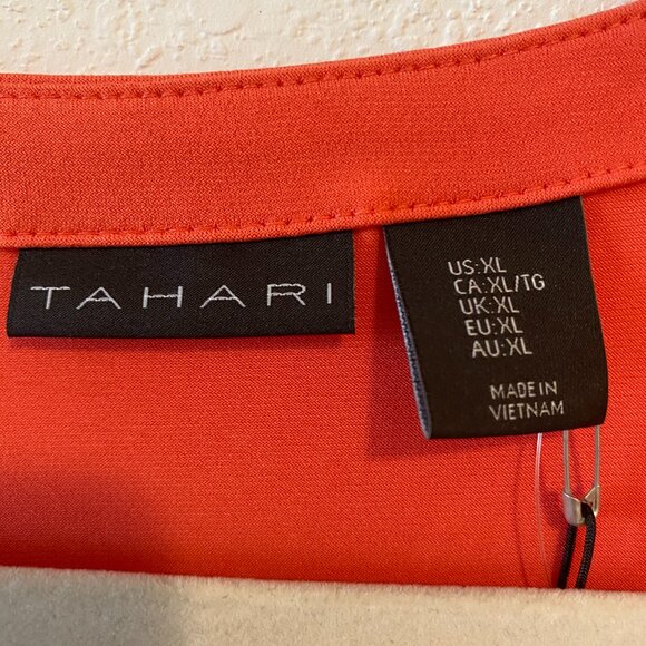 Tahari orange wrap blouse - Picture 3 of 3